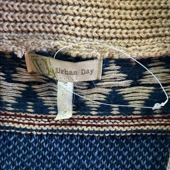 EUC Urban Decay Blue and Cream Knit Sweater - Picture 2 of 13